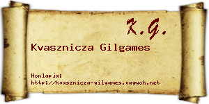 Kvasznicza Gilgames névjegykártya